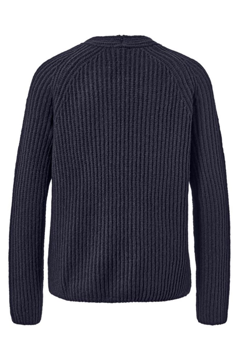 Tchibo Women V Neck Knitted Sweater, Navy - Image 3
